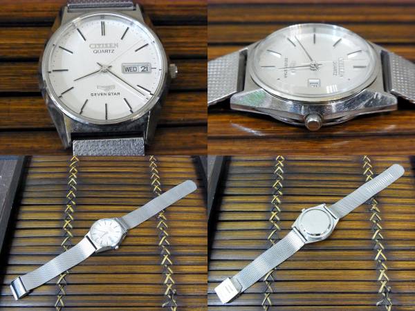 □CITIZEN シチズン□SEVEN STAR□クオーツ腕時計□80年代□ Complete