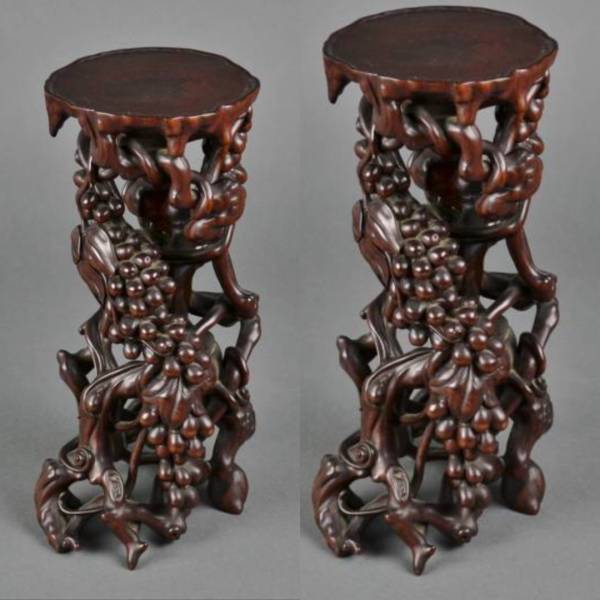 唐木、ぶどう形、美品A601