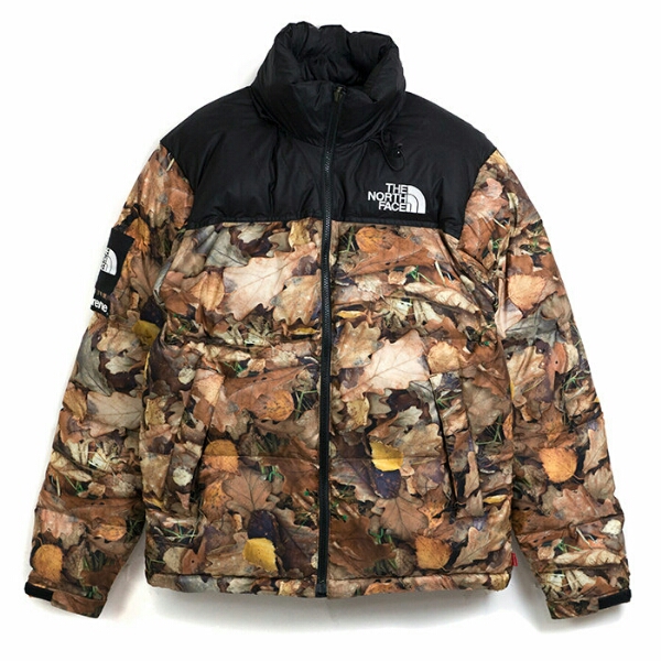 16AW Supreme The North Face Nuptse Jacket Leaves ダウン
