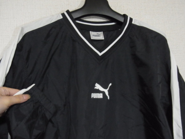 プーマキッズFLIGHTSERIESＶネックウォームアップシャツ160黒白_2