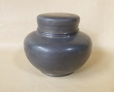 古錫 點銅 製 斑紋 茶心壺 茶道具 茶壷 古錫 茶入 煎茶道具 在銘 茶壺