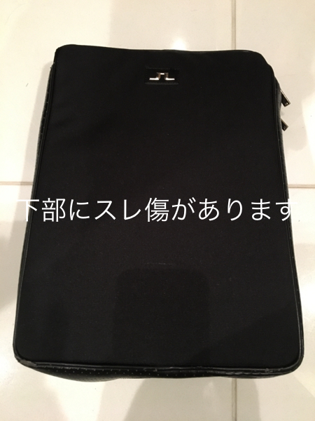 中古】☆J.LINDEBERG☆合皮ゴルフシューズケース(黒) J.LINDEBERG