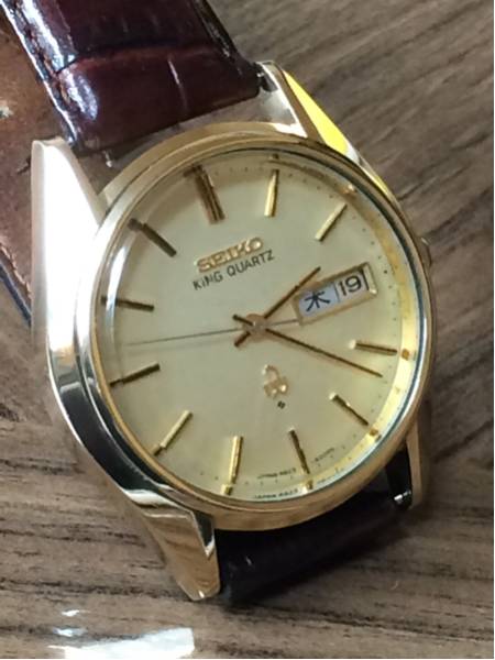セイコー/SEIKO ４８キングクオーツ４８２３-８０００キャップゴールド稼動品_1