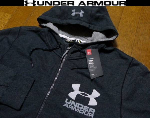 XXL アンダーアーマーUSA限定 超希少ロゴ コールドギア パーカー3L位 フルジップ UNDER ARMOUR 日本未発売