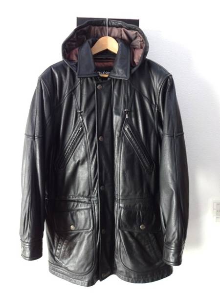 美品 WILSONS LEATHER 肉厚牛革レザーコート Thinsulateライナー 