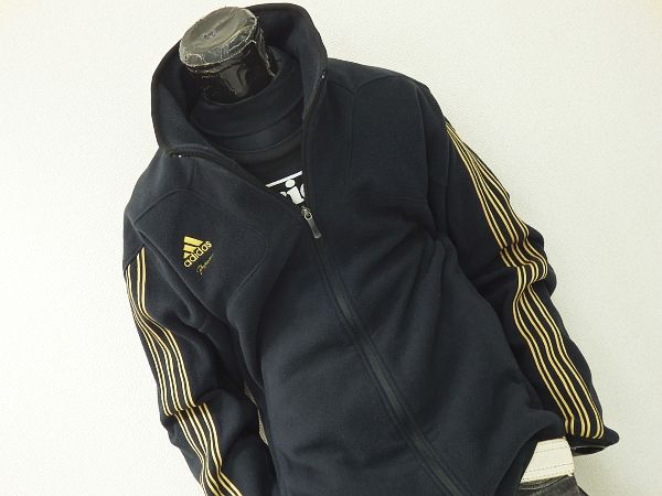 ★保温!アディダスCRIMAWARMフリースジャケットXOブラック★