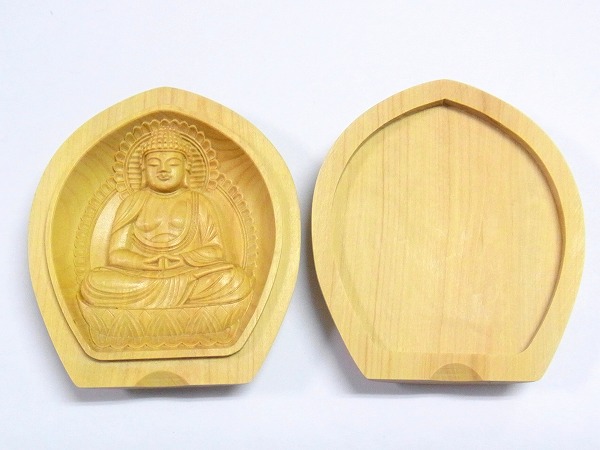 木彫り 仏像 | 懐中仏 木彫り仏像 柘植 柘植製 香合仏 お守り 蓮型懐中