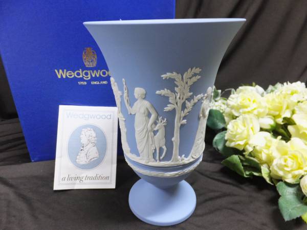 A6/WEDG WOOD ウェッジウッド ジャスパー フラワーベース 花瓶 花器
