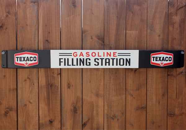 1円 TEXACO テキサコ エンボス加工 ガソリン看板 男前