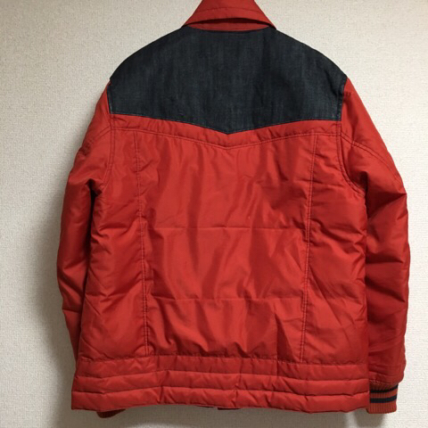 LEVI'S リーバイス ダウンジャケット サイズL デニム切替 レッド 70811