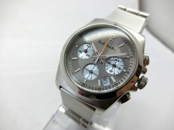 ガラス新！お勧め！極美品！4.4万ポールスミス腕時計クロノグラフpaul