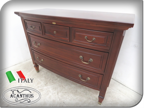 ■美品■ACANTHUS■イタリア■高級■クラシック■真鍮装飾■3段チェスト■sss52e
