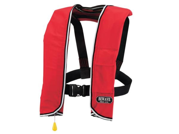 ▲即決▲　手動膨張式ライフジャケット　赤　ＬＧ－３