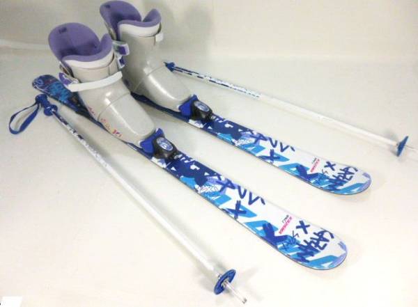 ◇◇ジュニアスキーセット KAZAMA板116/靴22～23cm ストック92cm◇◇スキー