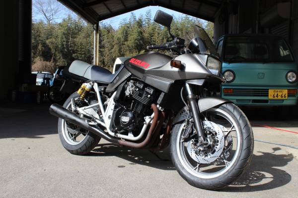 GSX400S 刀フェニックスレーシング ショート管無地 新品パーツGK77A 