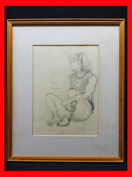 レア お宝 レトロ 1点物 有名彫刻家 河合隆三 作 ブロンズ 石像 真作 保障 デッサン画 女性画 額装 1986年 鉛筆画 木炭画 売買されたオークション情報 Yahooの商品情報をアーカイブ公開 オークファン Aucfan Com