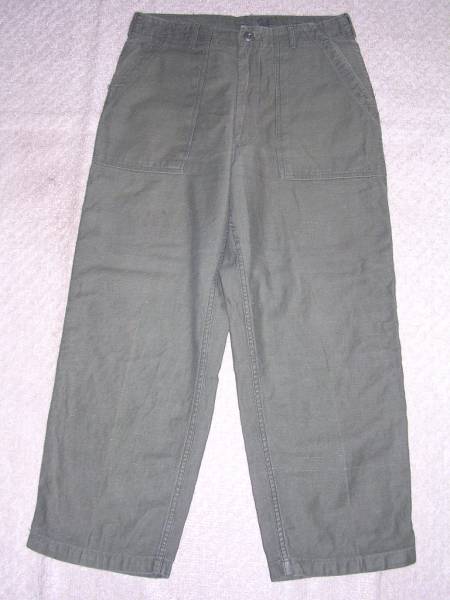 ‘68 US ARMY ベイカーパンツ コットンサテン　古着 68年 米軍実物 US.ARMY ベイカーパンツ コットンサテン 34/29 vintage