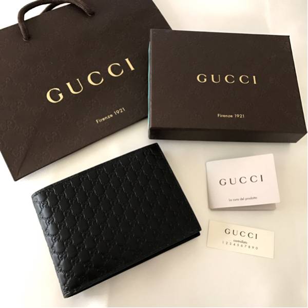 1円スタート】新品未使用 定価6万7千円 GUCCI（グッチ）メンズ 二