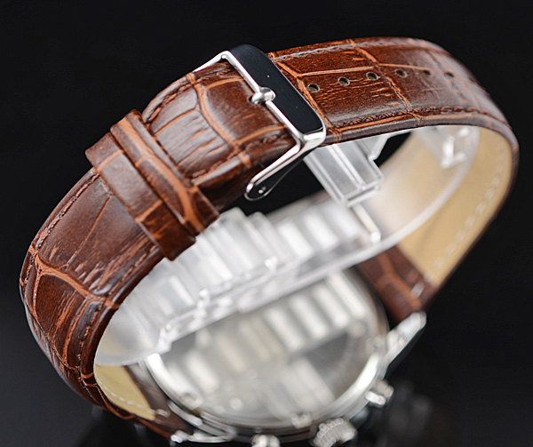 1円×3本セイコー逆輸入PULSAR シャンパンゴールド 100m防水クロノグラフ 本革ベルト 腕時計 新品未使用 SEIKO_5