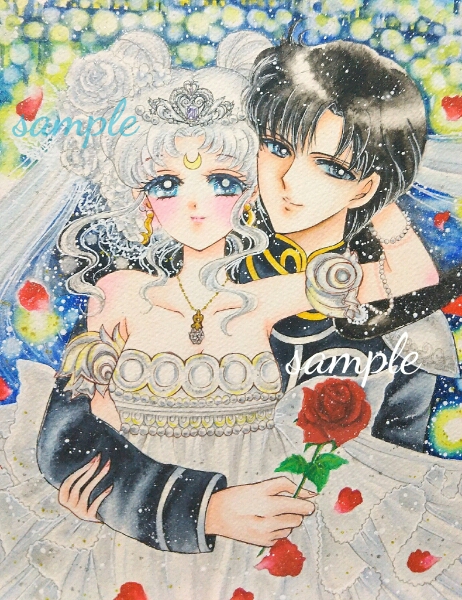 同人 手描き イラスト セレニティ&エンディミオン セーラームーン