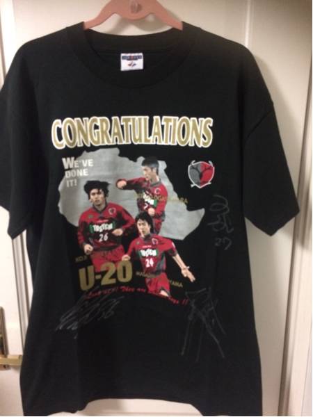 鹿島アントラーズ 小笠原 中田 本山 選手 サイン入り Tシャツ 新品