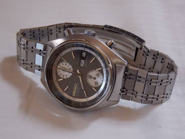 セイコー 6138-8000 逆パンダ？ 自動巻 クロノグラフ 不動
