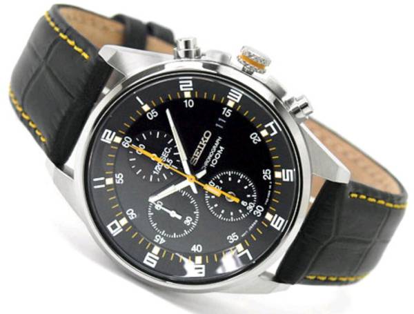 日本未発売SEIKO 高速クロノグラフ 牛本皮革バンド 海外モデルメンズ 腕時計　入手困難　INVICTA