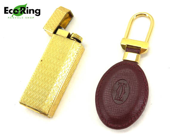 1円 ジャンク品含 カルティエ キーリング 五角形ローラーガス ライター 計2点セット BP920