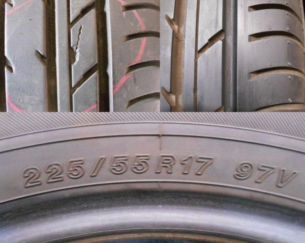 お得セット バリ山 ！！ YZ★YH・デシベル E70【225/55R17】 4本★ID0352