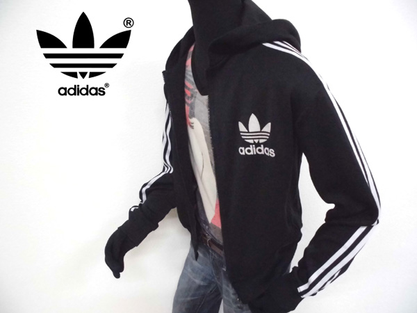 １３８３●アディダス ＜デカロゴ・ジップアップパーカー＞●abc