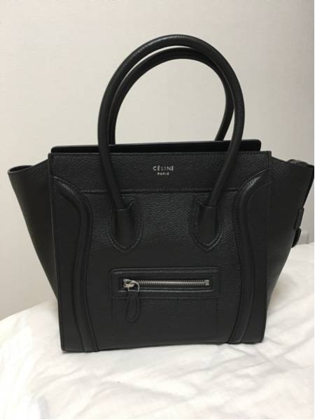 美品★CELINE MicroLuggage ドラムドカーフ 黒 セリーヌ ラゲージ