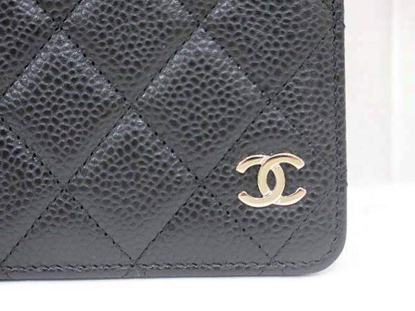 CHANEL シャネル 美品 マトラッセ iPad mini ケース キャビアスキン 黒