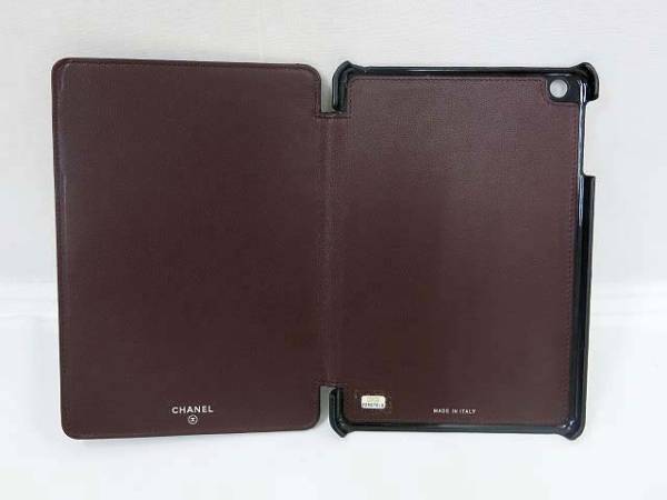 CHANEL シャネル 美品 マトラッセ iPad mini ケース キャビアスキン 黒