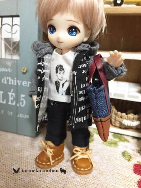 ＊torinekokoubou＊　オビツ11サイズ　ロング丈コート他　アウトフィット　洋服5点セットB_2