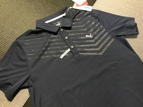 プーマ R.ファウラー着用モデルSSプリズムストライプ ポロ 新品