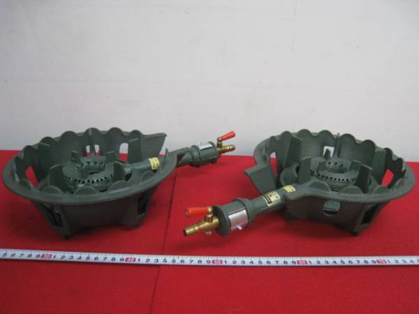 ◎8 未使用 業務用ガスコンロ 2点 都市ガス用 鋳物コンロ / 760