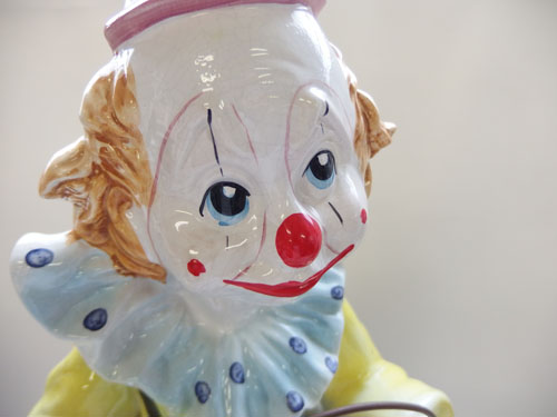 470301g【DANESE CAPODIMONTE ピエロ イタリア製 置物】☆陶器製