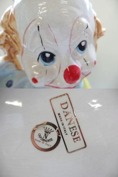 470301g【DANESE CAPODIMONTE ピエロ イタリア製 置物】☆陶器製