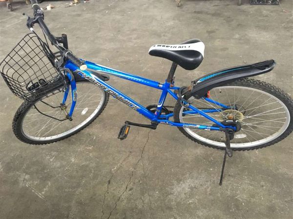 B471★8500円★ 中古子供自転車 　CYBER　GIMMIK　ブルー　6段 【22インチ 】 I950☆CYBER GIMMICK 子供用自転車 22インチ 6段(16インチ～)｜売買