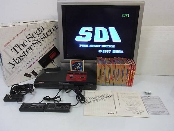 セガ マスターシステム本体+SDI等ソフト10本set 箱説付/A4027/3 SEGA