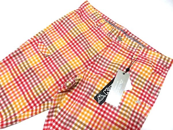 新品★Kappa カッパ ゴルフ メンズ ギンガムチェック ロングパンツ [85] 1円~ GOLF