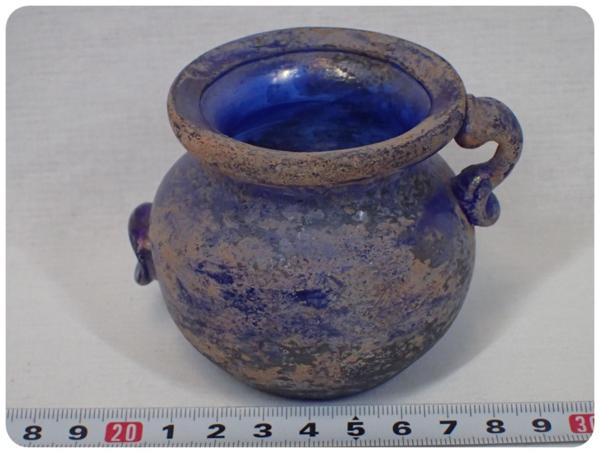 古代ローマン硝子　小壺　その2　直径：8m