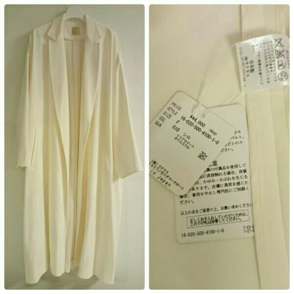 【新品】ドゥーズィエムクラス トリアセジョーゼットオーバーコート ホワイト