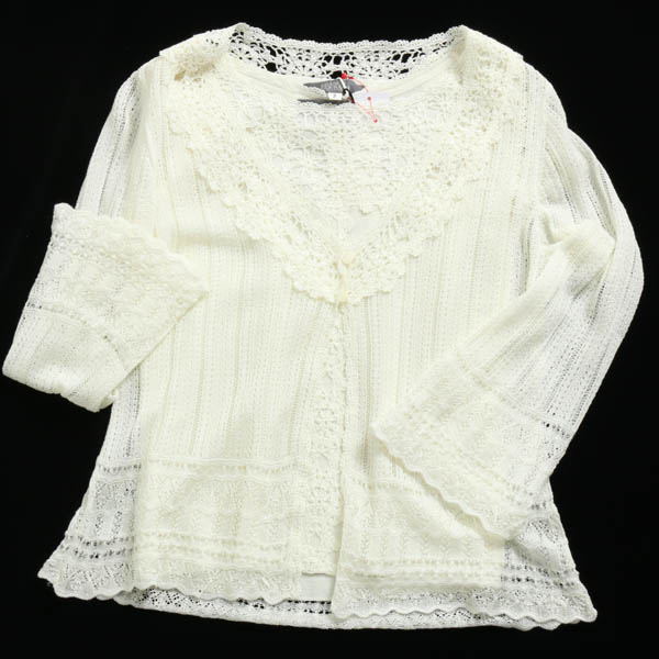 ★FRANCO FERRARO★フランコフェラーロ★透かし編みニットアンサンブル ツインニット 2★[NEW]★17in26