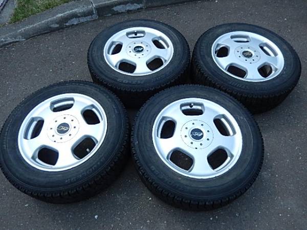 期間限定☆札幌発☆社外アルミホイール☆15×6.5J off50 PCD100/114.3 5H☆BS MZ-02 195/65R15☆4本セット☆