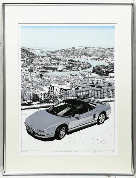 個展多数 小沼隆一 シルクスクリーン「ソーヌ川の流れ」市街眺望 車　　 作品収蔵パリ/西ベルリン/西ドイツ/ライプツィヒ【wish】ps1175903