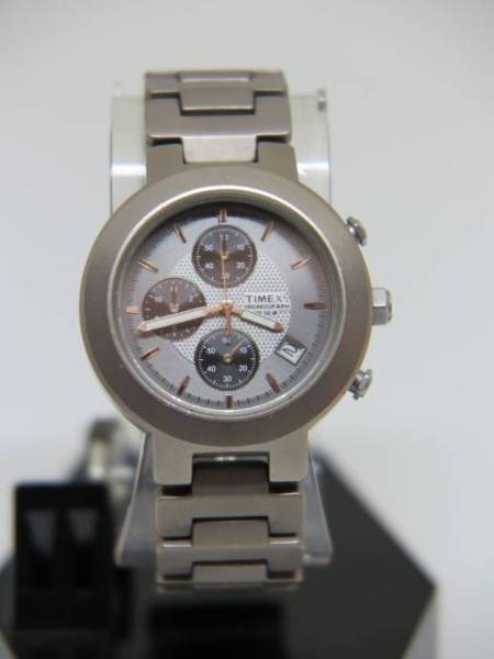 TIMEX タイメックス チタン クロノグラフ メンズ 腕時計 中古品