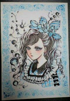 [for blue]†原画・手描きイラスト†ロリィタ☆