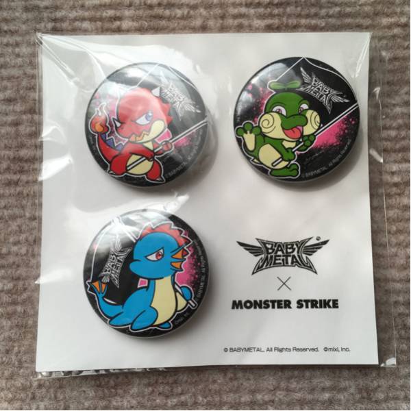 BABYMETAL×モンスターストライク 缶バッジ 3個入り