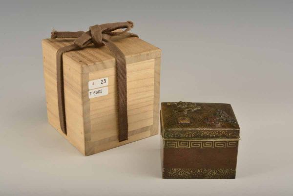 TOOO06605　銅製盛象嵌蓋物【かんたん決済は不可】◆送料込み【真贋保証】コミコミの安心価格